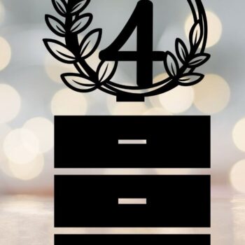 Intra απο ξύλο plywood 3mm-4mm πάχος - Floral νούμερα τραπεζιού γάμου  Δίασταση 10x8 cm INTRAFABR-94786760 - Image 6