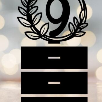 Intra απο ξύλο plywood 3mm-4mm πάχος - Floral νούμερα τραπεζιού γάμου  Δίασταση 10x8 cm INTRAFABR-94786760 - Image 11