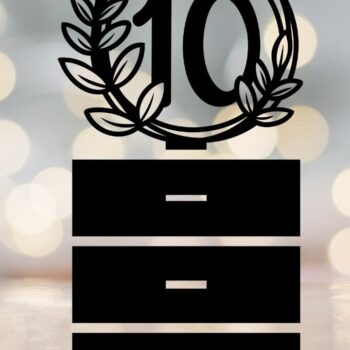 Intra απο ξύλο plywood 3mm-4mm πάχος - Floral νούμερα τραπεζιού γάμου  Δίασταση 10x8 cm INTRAFABR-94786760 - Image 12