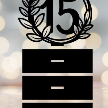 Intra απο ξύλο plywood 3mm-4mm πάχος - Floral νούμερα τραπεζιού γάμου  Δίασταση 10x8 cm INTRAFABR-94786760 - Image 17