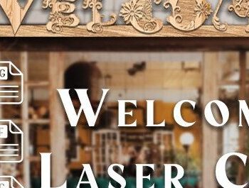 Intra απο ξύλο plywood 3mm-4mm πάχος - Floral Welcome Laser Cut Δίασταση 30x20 cm INTRAFABR-35828036 - Image 1