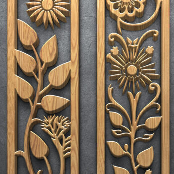 Intra απο ξύλο plywood 3mm-4mm πάχος - Δέσμη πάνελ κοπής με λέιζερ φλοράλ ξύλου Δίασταση 3200x7200 cm INTRAFABR-124675474 - Image 3