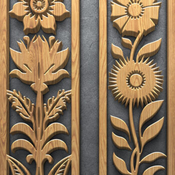 Intra απο ξύλο plywood 3mm-4mm πάχος - Δέσμη πάνελ κοπής με λέιζερ φλοράλ ξύλου Δίασταση 3200x7200 cm INTRAFABR-124675474 - Image 4