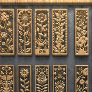 Intra απο ξύλο plywood 3mm-4mm πάχος -  με λέιζερ πάνελ floral ξύλου Δίασταση 3200x7200 cm INTRAFABR-124639735