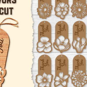 Intra απο ξύλο plywood 3mm-4mm πάχος - Μπομπονιέρες λουλουδιών ξύλινων κομμένων με λέιζερ δέσμες Δίασταση 20x20 cm INTRAFABR-122659068