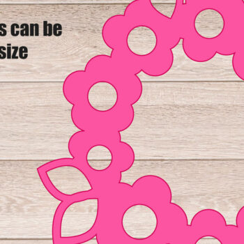 Intra απο ξύλο plywood 3mm-4mm πάχος - Κρεμάστρα πόρτας φλοράλ στεφάνι κομμένο με λέιζερ Δίασταση 20x20 cm INTRAFABR-115858995 - Image 2