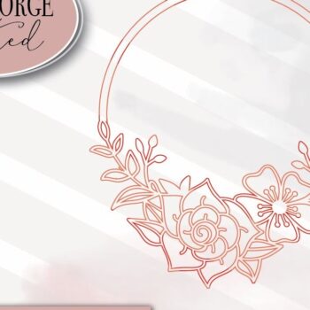 Intra απο ξύλο plywood 3mm-4mm πάχος - Φλοράλ Στεφάνι Στρογγυλό  Κοπής με Λέιζερ  Δίασταση 20x25 cm INTRAFABR-70530918 - Image 3