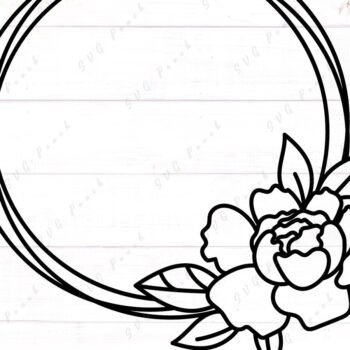 Intra απο ξύλο plywood 3mm-4mm πάχος - Floral στεφάνι  Δίασταση 20x25 cm INTRAFABR-117721945 - Image 1