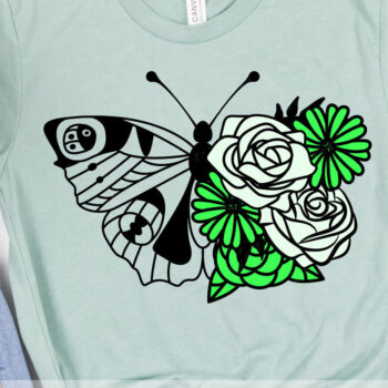 Intra απο ξύλο plywood 3mm-4mm πάχος - Florals and Butterfly  Δίασταση 30x20 cm INTRAFABR-117720124 - Image 3