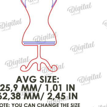 Intra απο ξύλο plywood 3mm-4mm πάχος - Floss Bobbin Cut Laser Δίασταση 30x20 cm INTRAFABR-120428588 - Image 2