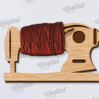 Intra απο ξύλο plywood 3mm-4mm πάχος - Floss Bobbin Cut Laser Δίασταση 30x20 cm INTRAFABR-120428656 - Image 1