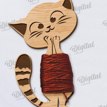 Intra απο ξύλο plywood 3mm-4mm πάχος - Floss Bobbin Cut Laser Δίασταση 30x20 cm INTRAFABR-120428194 - Image 1