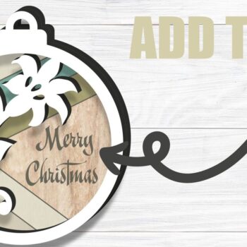 Intra απο ξύλο plywood 3mm-4mm πάχος - Χριστουγεννιάτικο στολίδι Flourish Farmhouse Δίασταση 6x6 cm INTRAFABR-82127109 - Image 2