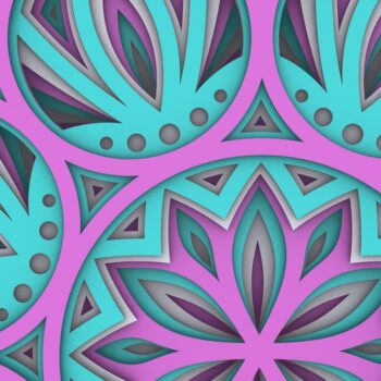 Intra απο ξύλο plywood 3mm-4mm πάχος - Flower 3D Layered Paper Cut, 3D Flower Δίασταση 30x30 cm INTRAFABR-30058994 - Image 7