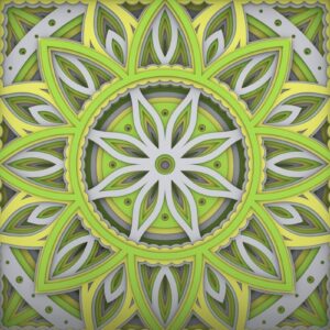 Intra απο ξύλο plywood 3mm-4mm πάχος - Flower 3D Layered Paper Cut, 3D Flower Δίασταση 30x30 cm INTRAFABR-30278472