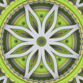 Intra απο ξύλο plywood 3mm-4mm πάχος - Flower 3D Layered Paper Cut, 3D Flower Δίασταση 30x30 cm INTRAFABR-30278472 - Image 8