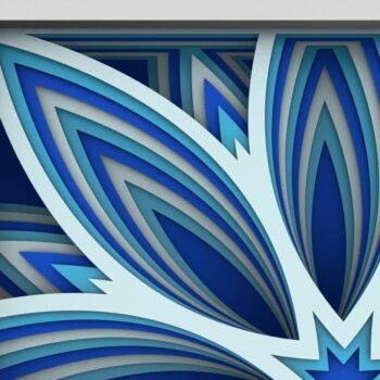 Intra απο ξύλο plywood 3mm-4mm πάχος - Flower 3D Layered Paper Cut, Flower 3D Δίασταση 30x30 cm INTRAFABR-29291094 - Image 6