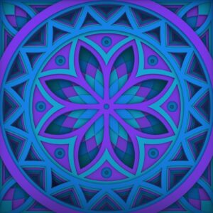 Intra απο ξύλο plywood 3mm-4mm πάχος - Flower 3D Layered Paper Cut, Flower 3D Δίασταση 30x30 cm INTRAFABR-29925144