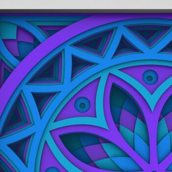 Intra απο ξύλο plywood 3mm-4mm πάχος - Flower 3D Layered Paper Cut, Flower 3D Δίασταση 30x30 cm INTRAFABR-29925144 - Image 6