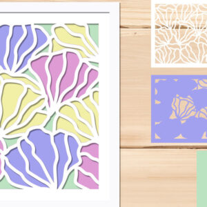 Intra απο ξύλο plywood 3mm-4mm πάχος - Flower 3d Shadow Box  Layered Δίασταση 8x8 cm INTRAFABR-67006967