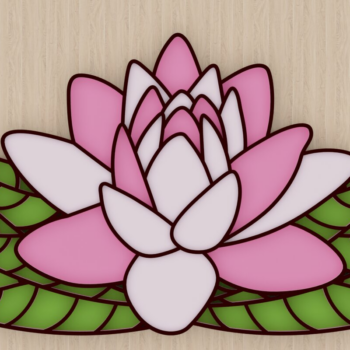 Intra απο ξύλο plywood 3mm-4mm πάχος - Λουλούδι 3d  Χαρτί Δίασταση 20x25 cm INTRAFABR-93953707 - Image 1