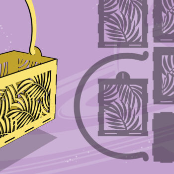 Intra απο ξύλο plywood 3mm-4mm πάχος - Καλάθι λουλουδιών για Δίασταση 30x20 cm INTRAFABR-29817983 - Image 2