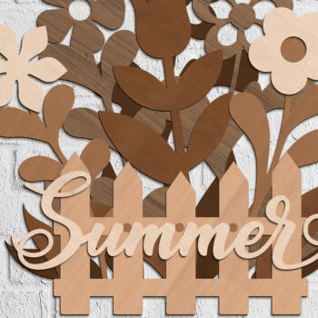 Intra απο ξύλο plywood 3mm-4mm πάχος - Διακοσμητικό πρότυπο σπιτιού καλάθι λουλουδιών Δίασταση 17x13 cm INTRAFABR-103483811 - Image 1