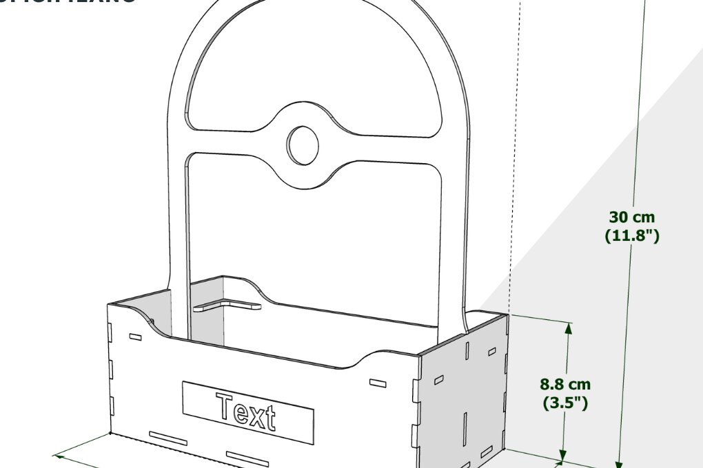 Intra απο ξύλο plywood 3mm-4mm πάχος - Καλάθι λουλουδιών | | Βαλεντίνος Δίασταση 4x4 cm INTRAFABR-90290508