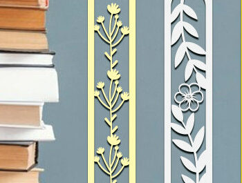 Intra απο ξύλο plywood 3mm-4mm πάχος - Πακέτο  σελιδοδείκτης λουλουδιών Δίασταση 5x20 cm INTRAFABR-90805232 - Image 2