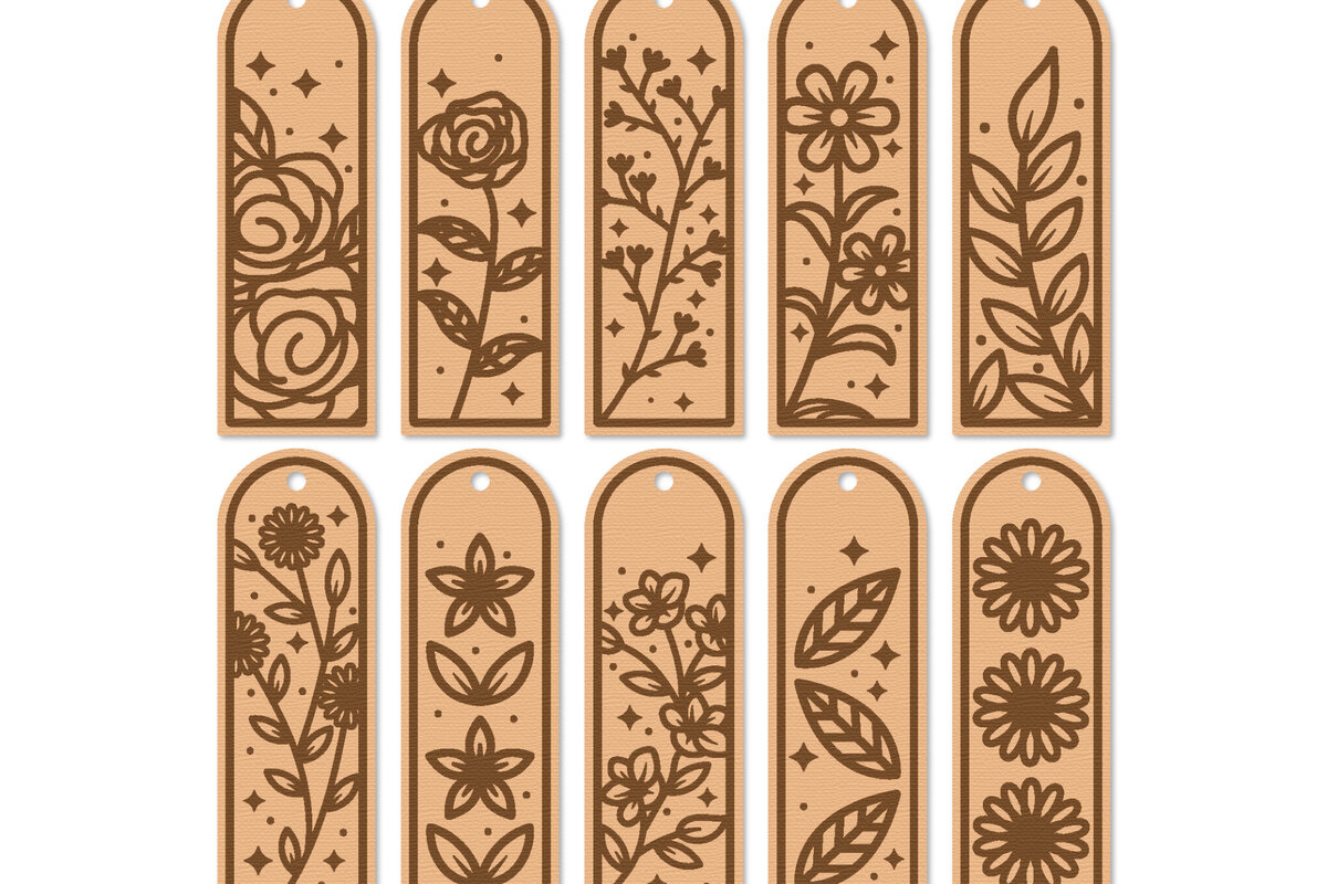 Intra απο ξύλο plywood 3mm-4mm πάχος - Πακέτο σελιδοδείκτη λουλουδιών κοπής με λέιζερ Δίασταση 30x20 cm INTRAFABR-121527947