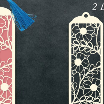 Intra απο ξύλο plywood 3mm-4mm πάχος - Χαρτόκοπο με σελιδοδείκτες λουλουδιών Δίασταση 5x20 cm INTRAFABR-94320630 - Image 1