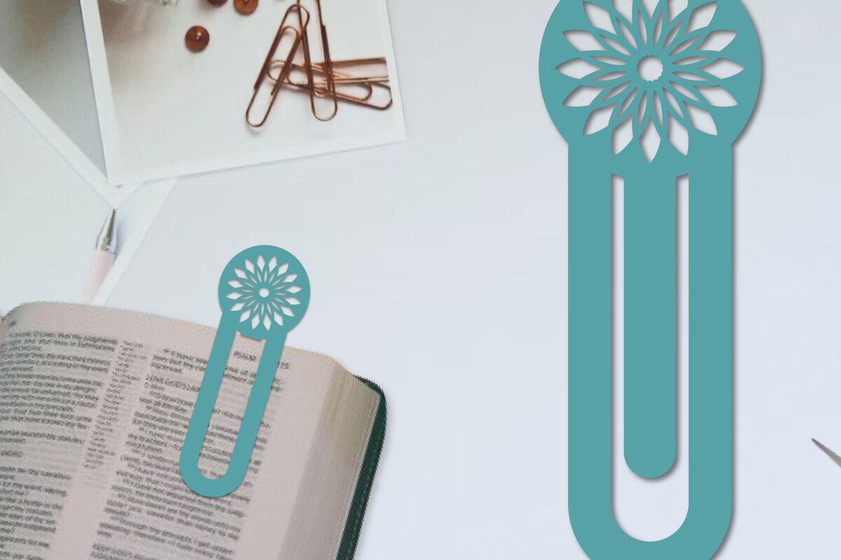 Intra απο ξύλο plywood 3mm-4mm πάχος - Λουλούδι σελιδοδείκτης Χαρτοκόψιμο με λέιζερ  Δίασταση 5x20 cm INTRAFABR-96517385