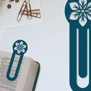 Intra απο ξύλο plywood 3mm-4mm πάχος - Λουλούδι σελιδοδείκτης Χαρτοκόψιμο με λέιζερ  Δίασταση 5x20 cm INTRAFABR-96517428 - Image 1