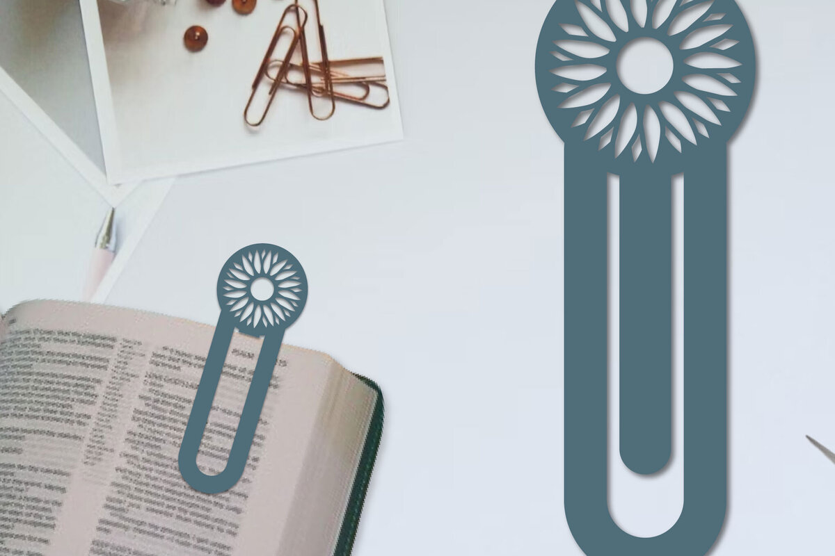 Intra απο ξύλο plywood 3mm-4mm πάχος - Λουλούδι σελιδοδείκτης Χαρτοκόψιμο με λέιζερ  Δίασταση 5x20 cm INTRAFABR-96517575