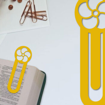 Intra απο ξύλο plywood 3mm-4mm πάχος - Λουλούδι σελιδοδείκτης Χαρτοκόψιμο με λέιζερ  Δίασταση 5x20 cm INTRAFABR-96517308 - Image 1