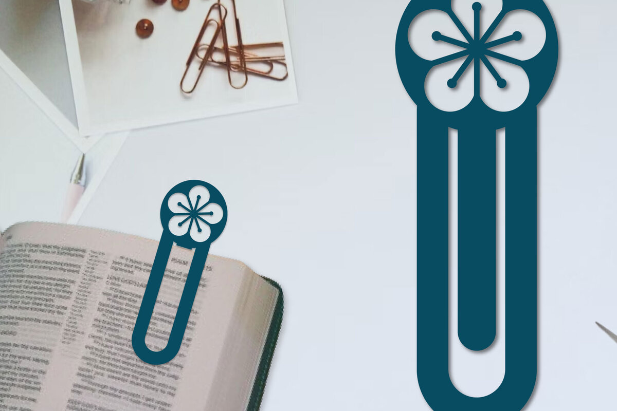 Intra απο ξύλο plywood 3mm-4mm πάχος - Λουλούδι σελιδοδείκτης Χαρτοκόψιμο με λέιζερ  Δίασταση 5x20 cm INTRAFABR-96516766