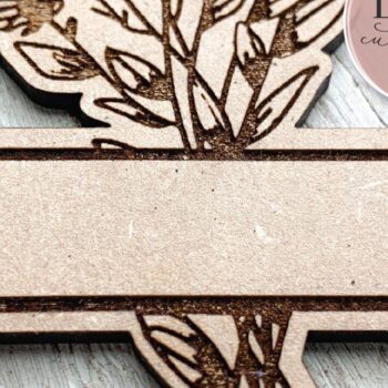 Intra απο ξύλο plywood 3mm-4mm πάχος - Πινακίδα ονόματος μπουκέτο λουλουδιών  Δίασταση 6x6 cm INTRAFABR-70852408 - Image 3