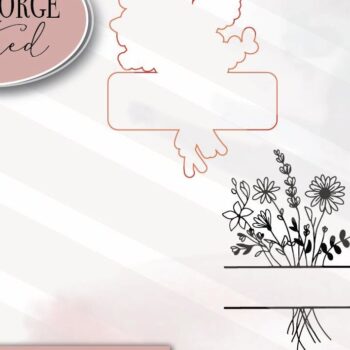 Intra απο ξύλο plywood 3mm-4mm πάχος - Πινακίδα ονόματος μπουκέτο λουλουδιών Δίασταση 6x6 cm INTRAFABR-70852018 - Image 2