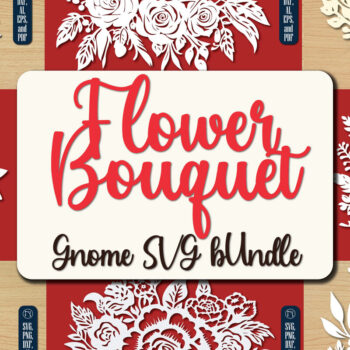 Intra απο ξύλο plywood 3mm-4mm πάχος - Μπουκέτο λουλουδιών Χαρτί κομμένο σχέδιο Bund Δίασταση 30x20 cm INTRAFABR-86793920 - Image 1