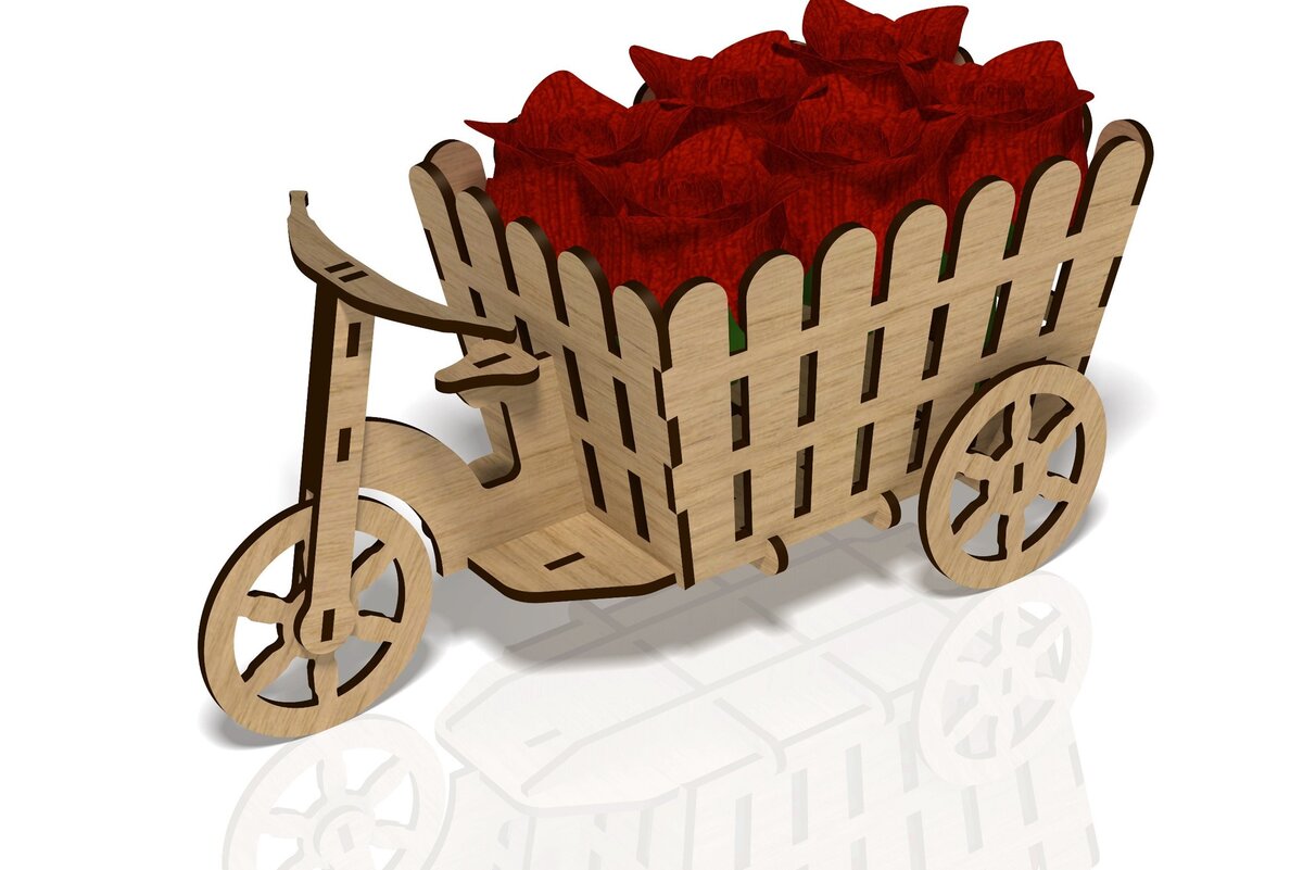 Intra απο ξύλο plywood 3mm-4mm πάχος - Κουτί λουλουδιών, Κουτί δώρου,  Δίασταση 15x15 cm INTRAFABR-39622568