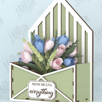 Intra απο ξύλο plywood 3mm-4mm πάχος - Flower Box | Ιδέα δώρου για τη γιορτή της μητέρας |CNC Δίασταση 20x20 cm INTRAFABR-119197069 - Image 1