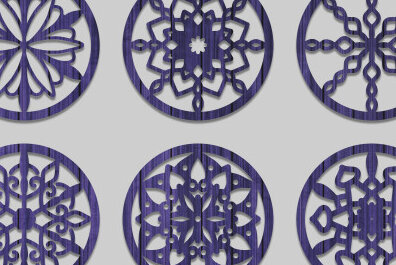 Intra απο ξύλο plywood 3mm-4mm πάχος - Σουβέρ λουλουδιών Laser Cut  Δίασταση 40x50 cm INTRAFABR-73208363