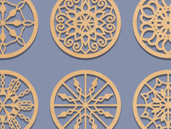 Intra απο ξύλο plywood 3mm-4mm πάχος - Σουβέρ λουλουδιών Laser Cut  Δίασταση 40x50 cm INTRAFABR-73208335 - Image 1