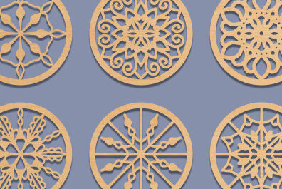 Intra απο ξύλο plywood 3mm-4mm πάχος - Σουβέρ λουλουδιών Laser Cut  Δίασταση 40x50 cm INTRAFABR-73208335