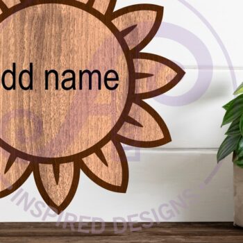 Intra απο ξύλο plywood 3mm-4mm πάχος - Σχέδιο λουλουδιών 1 Περίγραμμα Όνομα δύο επιπέδων Δίασταση 30x20 cm INTRAFABR-111508229 - Image 2