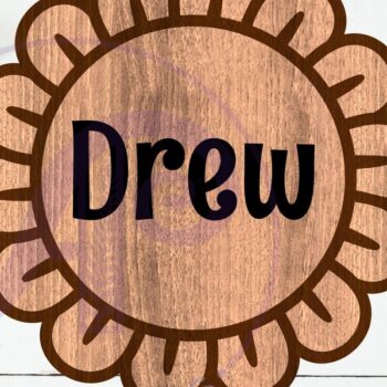 Intra απο ξύλο plywood 3mm-4mm πάχος - Σχέδιο λουλουδιών 3 Περίγραμμα Όνομα δύο επιπέδων Δίασταση 30x20 cm INTRAFABR-111508248 - Image 1