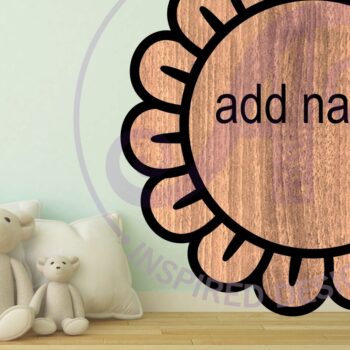 Intra απο ξύλο plywood 3mm-4mm πάχος - Σχέδιο λουλουδιών 3 Περίγραμμα Όνομα δύο επιπέδων Δίασταση 30x20 cm INTRAFABR-111508248 - Image 3