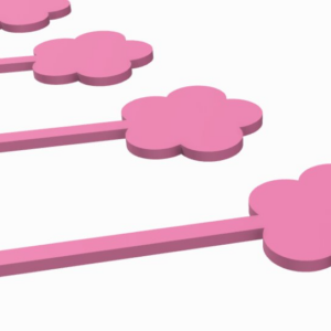 Intra απο ξύλο plywood 3mm-4mm πάχος - Flower Drink Stirrer Αρχεία  Cut Laser Δίασταση 15x15 cm INTRAFABR-118063383