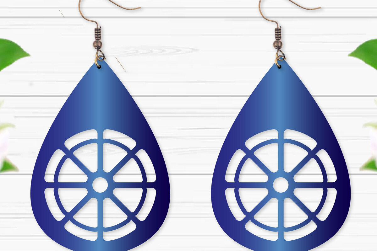 Intra απο ξύλο plywood 3mm-4mm πάχος - Σκουλαρίκια με λουλούδια  Δίασταση 3x3 cm INTRAFABR-94059794