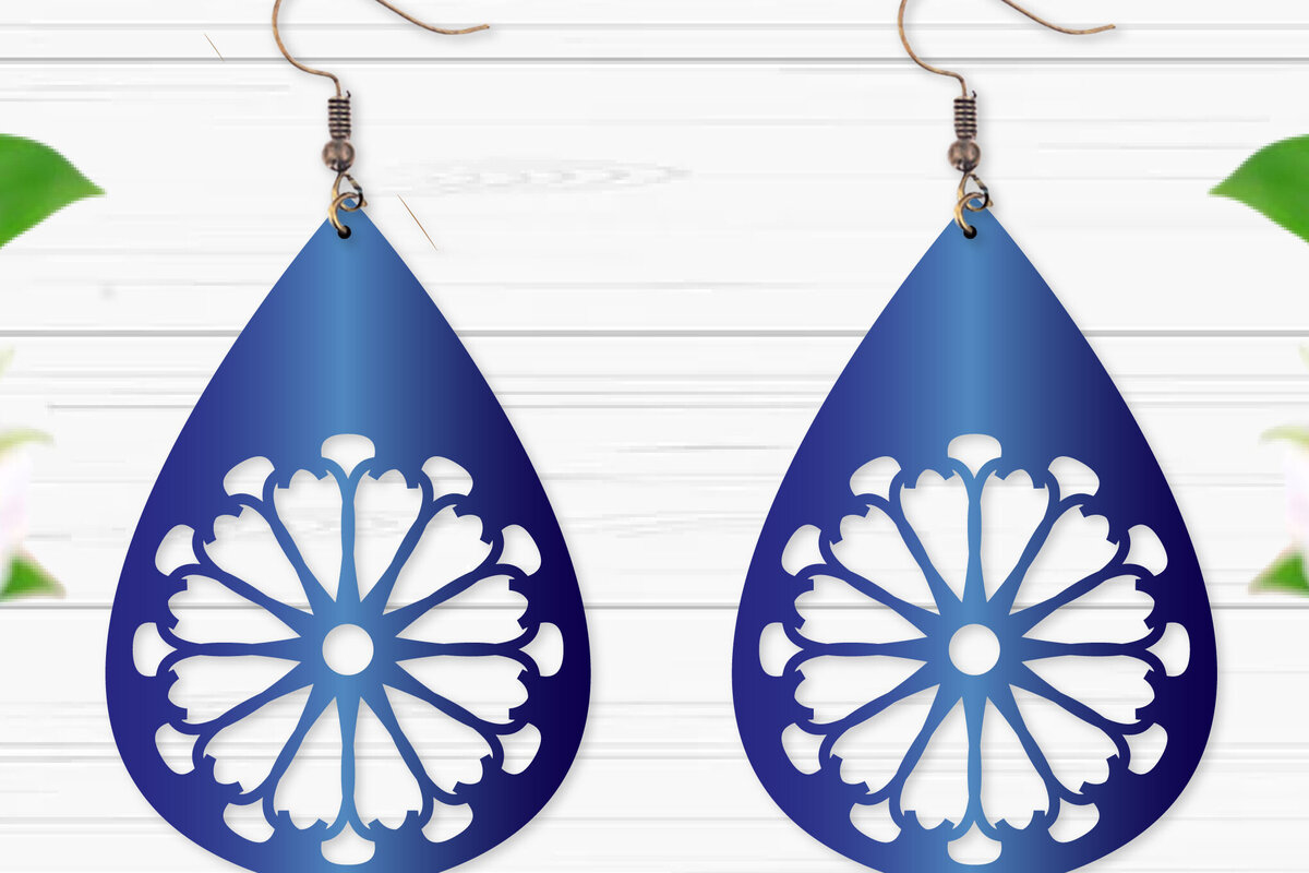 Intra απο ξύλο plywood 3mm-4mm πάχος - Σκουλαρίκια με λουλούδια  Δίασταση 3x3 cm INTRAFABR-94059918